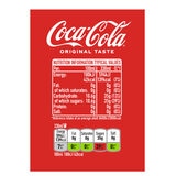Nutritional information on red background Nutritional information on red background