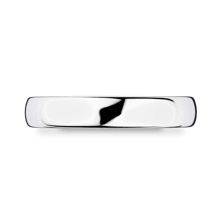 4.0mm Basic Court Wedding band. 18ct White Gold