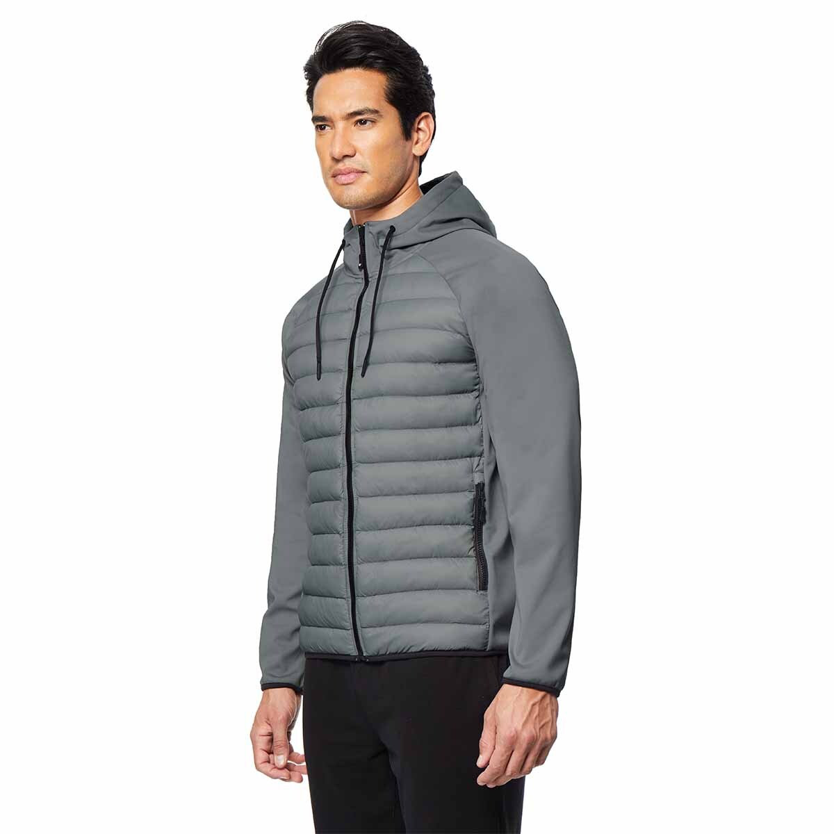 32 Degrees Men's Mixed Media Hooded Jacket in 2 Colours and 4 Sizes