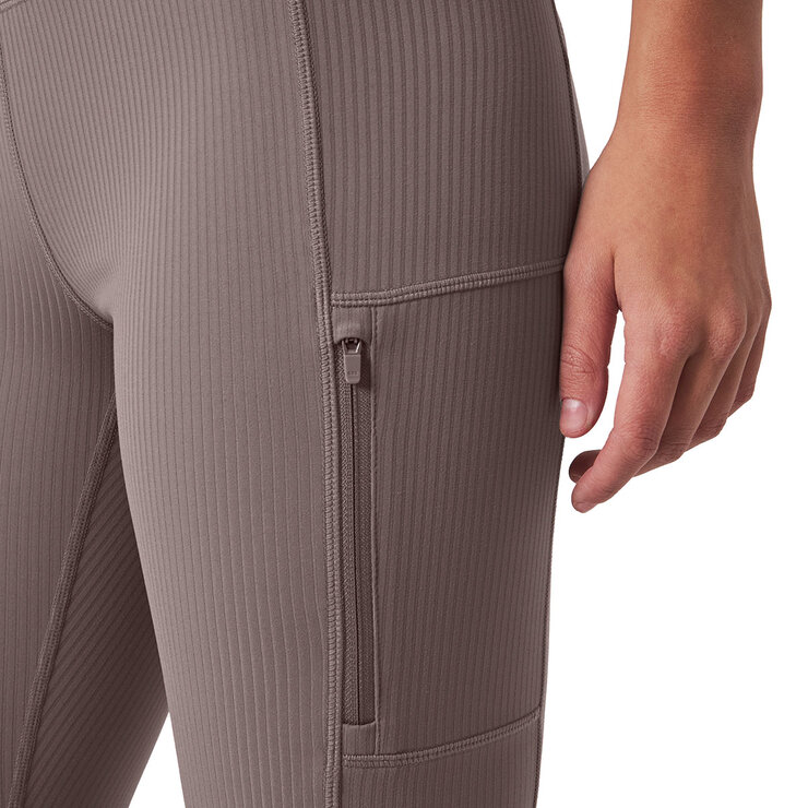 Mondetta Ladies Ribbed Cargo Tight in Brown