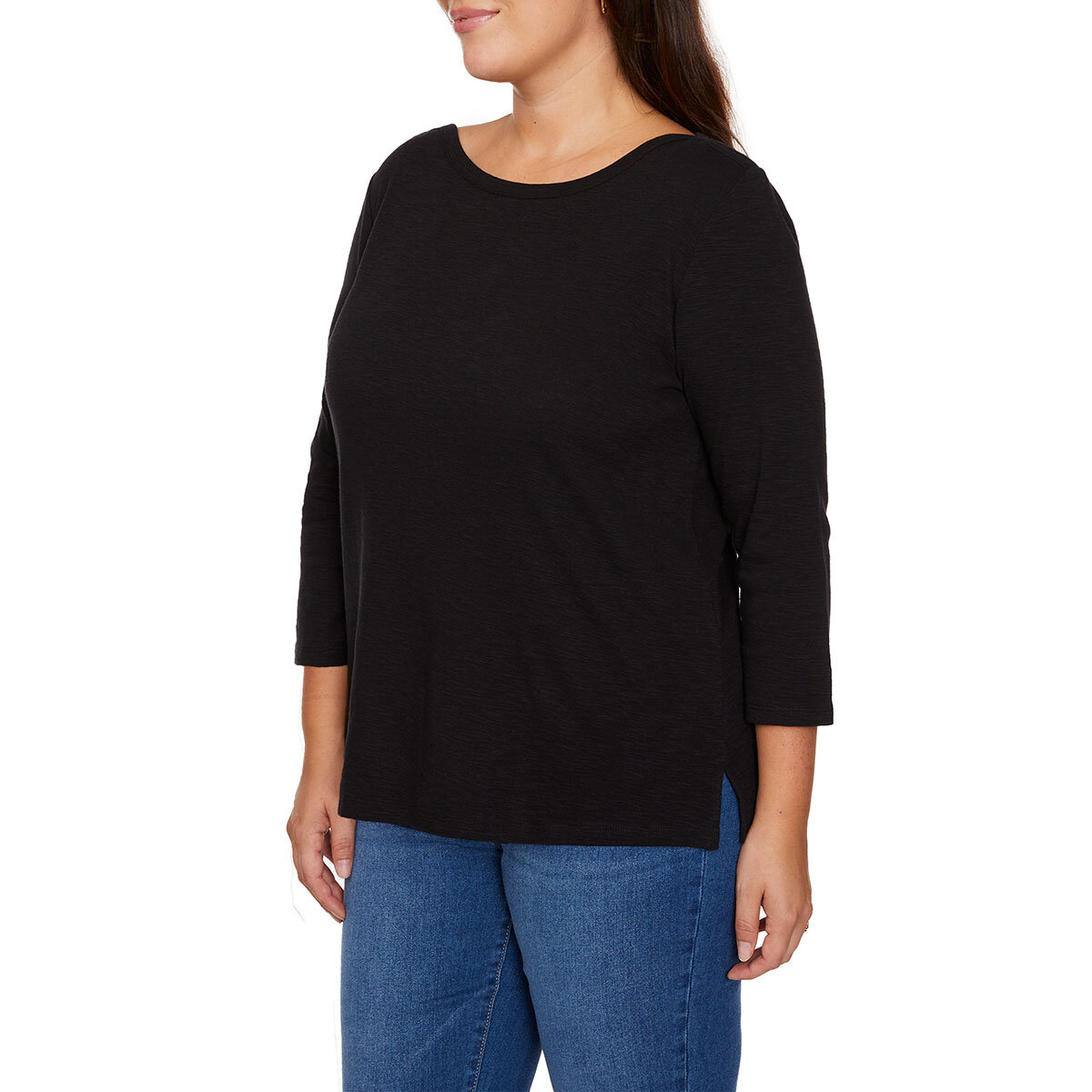 Kirkland Signature Ladies Boatneck Tee in Black