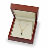 Pear Cut Blue Topaz & 0.07ctw Diamond Pendant, 18ct Yellow Gold Pear Cut Blue Topaz & 0.07ctw Diamond Pendant, 18ct Yellow Gold