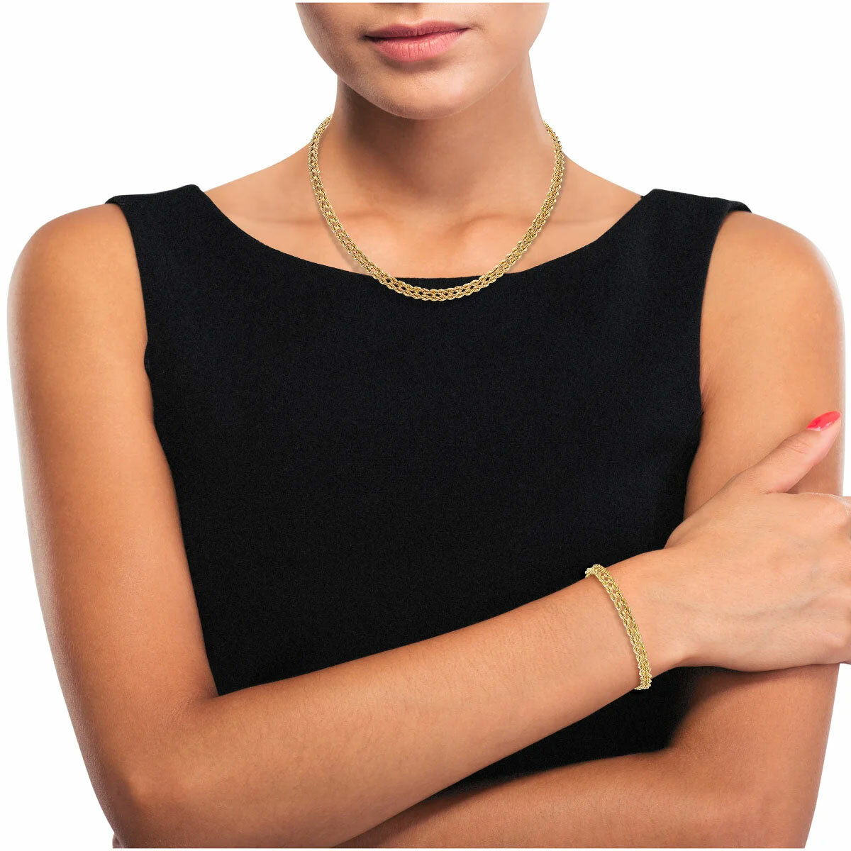 14ct Yellow Gold Double Rope Bracelet