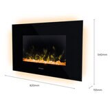 Dimplex Toluca Optiflame Electric Wall Mount Fire, 2kW