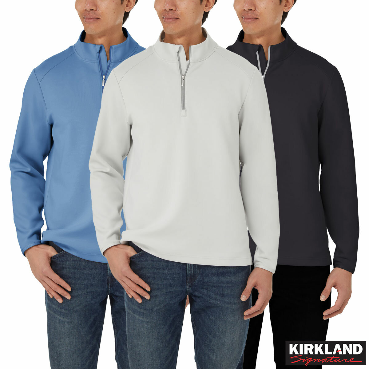 Kirkland Signature Men's 1/2 Zip Sweater