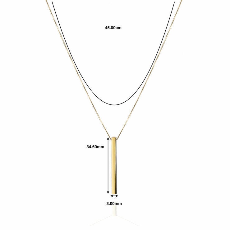 14ct Yellow Gold Matchstick Pendant 14ct Yellow Gold Matchstick Pendant