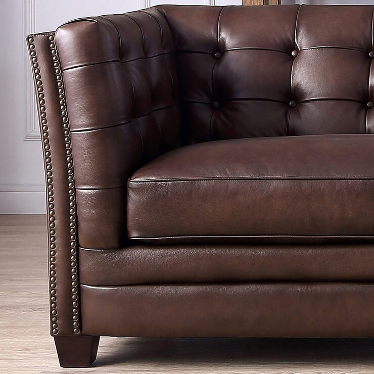 Belmond Brown Leather Armchair Costco UK
