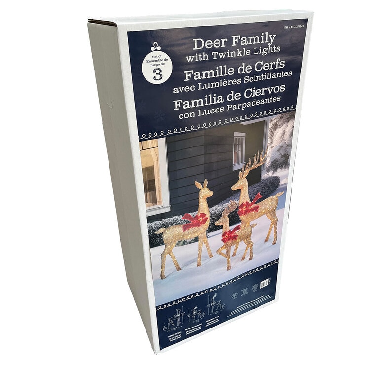 3pc Deer Family (Gold) Box