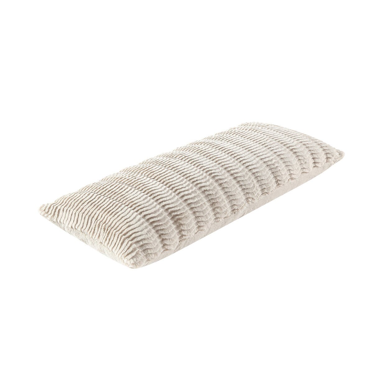 Casual Living Faux Fur Body Pillow in Beige, 50 x 121 cm