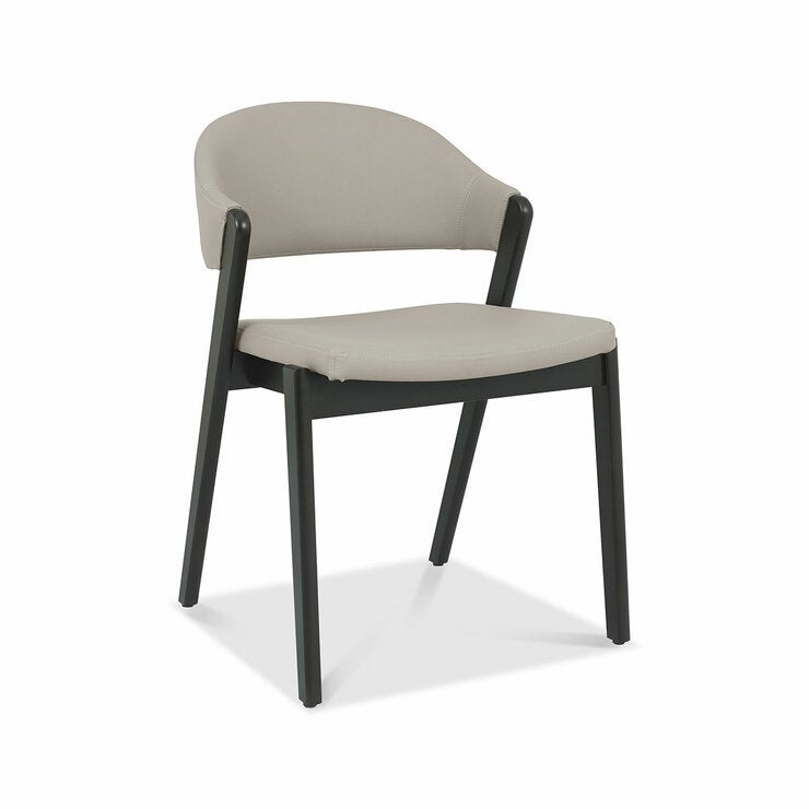 Bentley Designs Camden Peppercorn Light Grey Leather Dining Chair, 2 Pack Bentley Designs Camden Peppercorn Light Grey Leather Dining Chair, 2 Pack