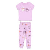 Pekkle Summer Pyjama 4 Piece Set in Rainbow & Cereal, 5 Years