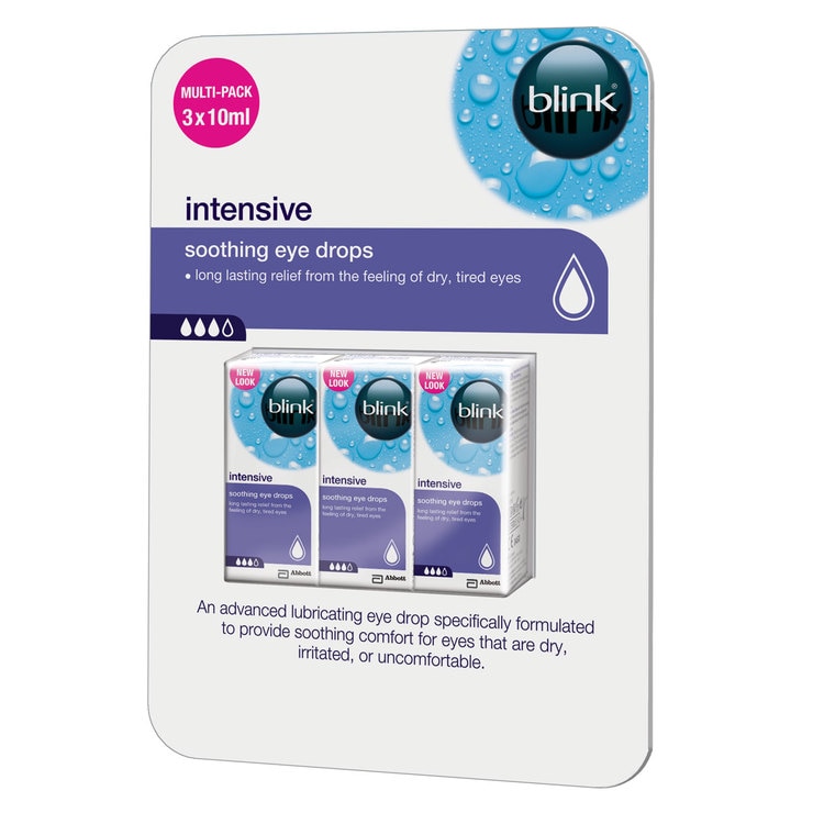 Blink Intensive Soothing Eye Drops, 3 x 10ml Costco UK