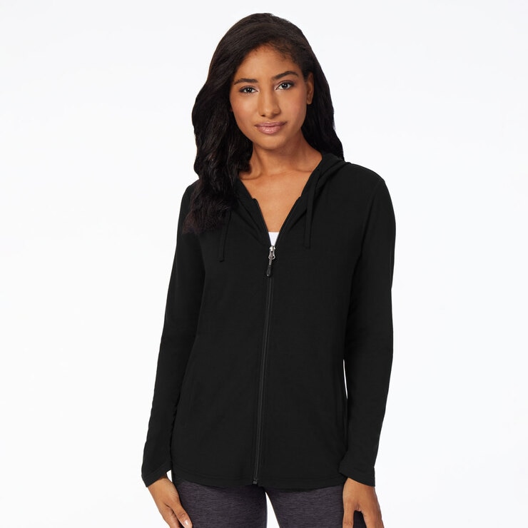 32 Degrees Women's 2 Pack Full Zip Hoody in Black/Forged Iron, Small