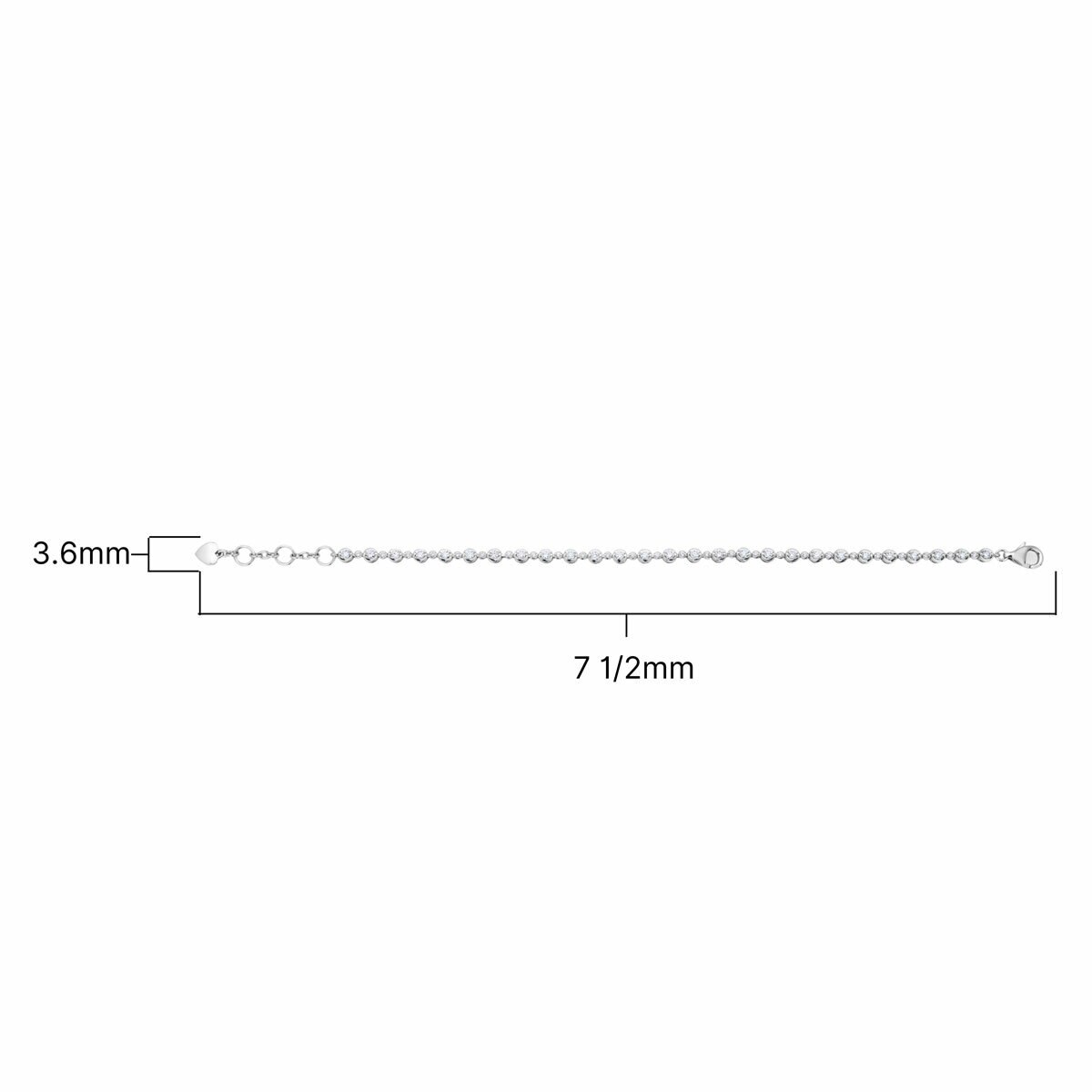 1.50ctw Round Brilliant Cut Diamond Bracelet, 18ct White Gold