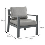 Stone Garden 5 Piece Deep Seating Fire Patio Set in Two Colours