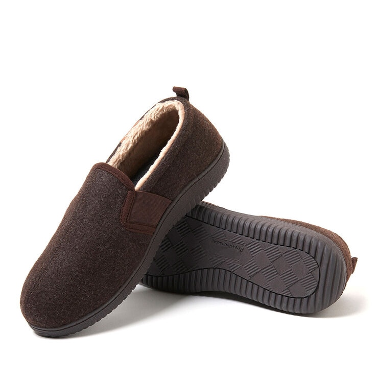 Dearfoam Mens Felted Closed Back Slipper