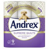 Andrex toilet paper pack on white background