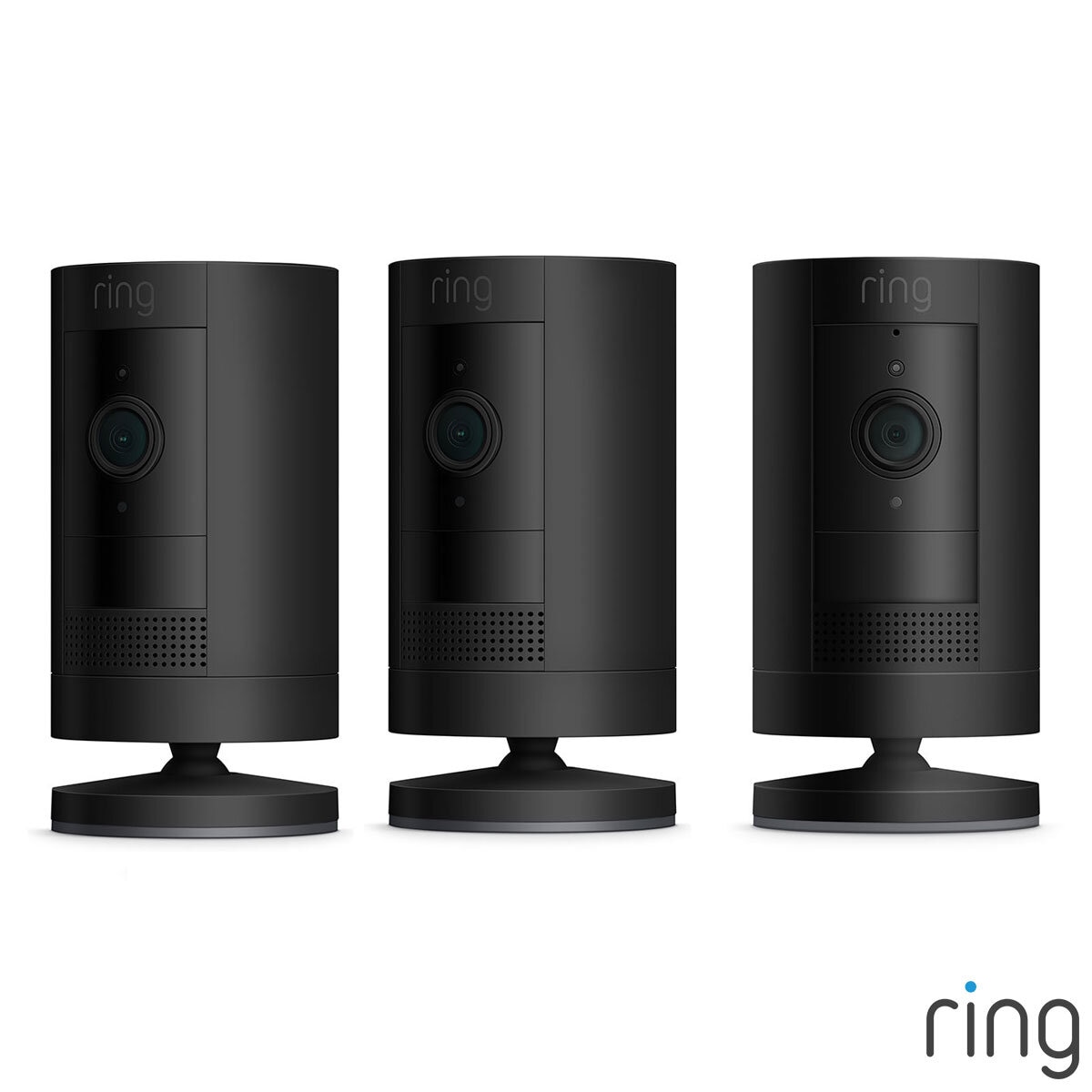Ring Battery Stick Up Cam 3 Pack in Black