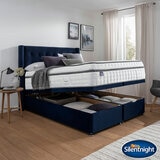 Silentnight Velvet Full Ottoman Divan Base with Bloomsbury Headboard in 2 Colours & 3 Sizes Silentnight Velvet Full Ottoman Divan Base with Bloomsbury Headboard in 2 Colours & 3 Sizes