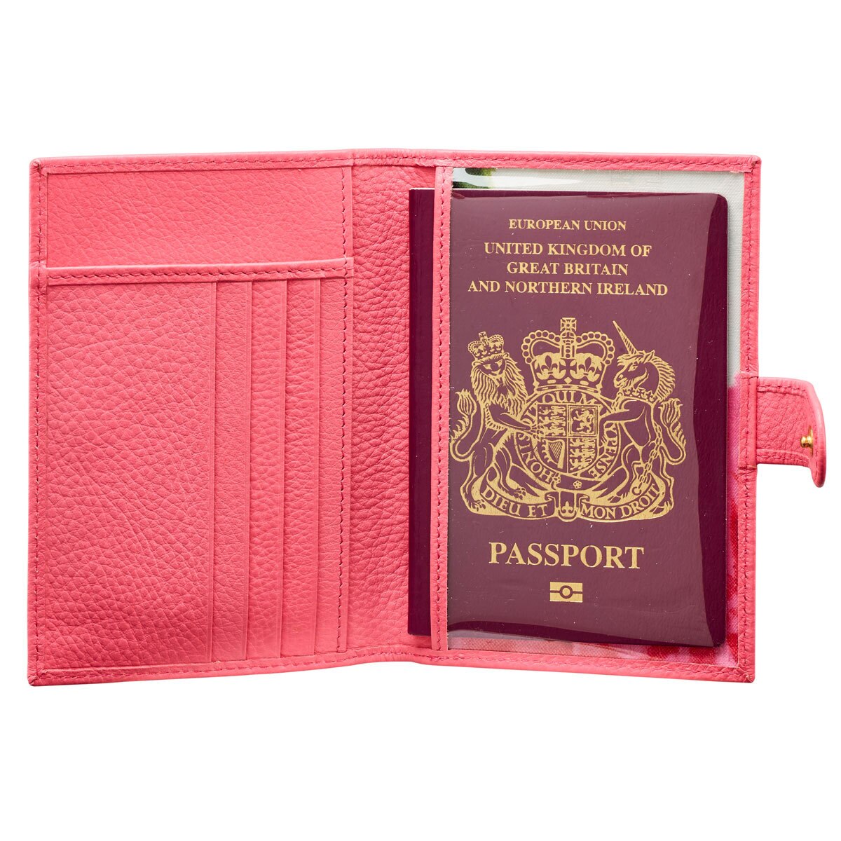 Osprey London Tilly Leather Passport Holder, Guava