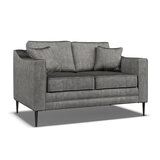 Aspen Velvet 2 Seater Sofa, Grey