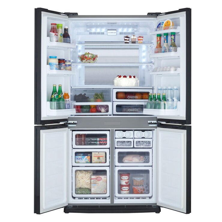 Sharp SJEX820F2SL, Multidoor Fridge Freezer, F Rated in Silver