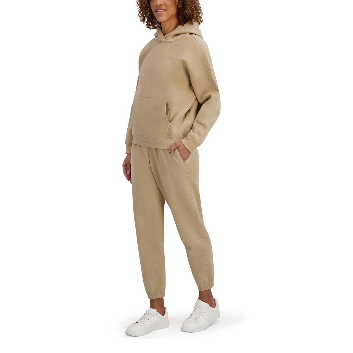 DKNY Sport Women's Fleece Hoodie in Beige