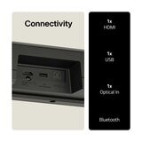 LG 4.1 Channel Soundbar and Wireless Subwoofer with Bluetooth US40TR