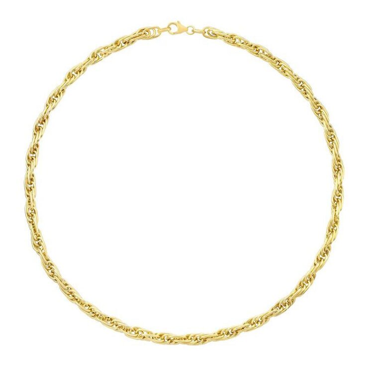 14ct Yellow Gold Mult-Link Twist Necklace