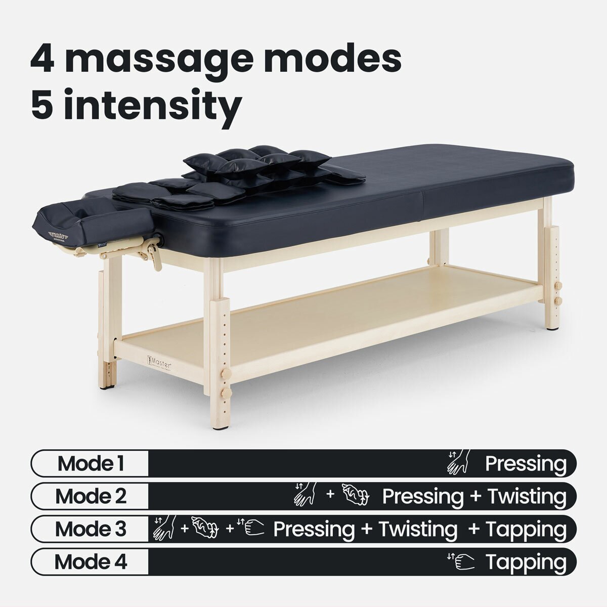 Master Massage AirMaster 76cm Airwave Massage Table, Natural Frame