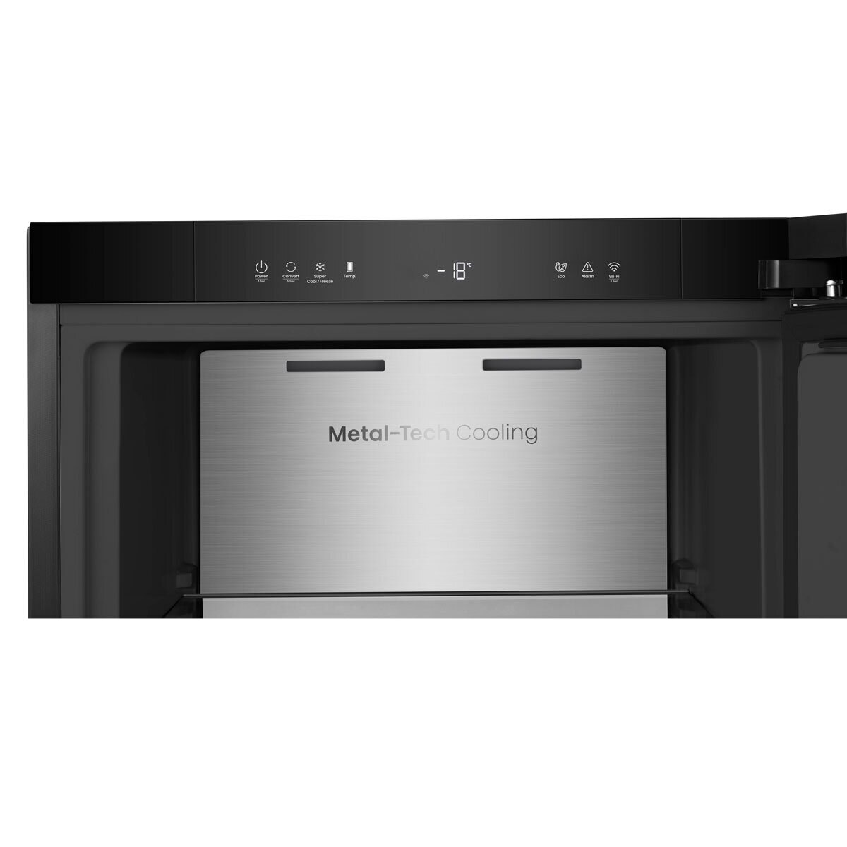 Hisense FT5K310GSFC KitchenFit Upright Freezer, C Rated in Black Steel