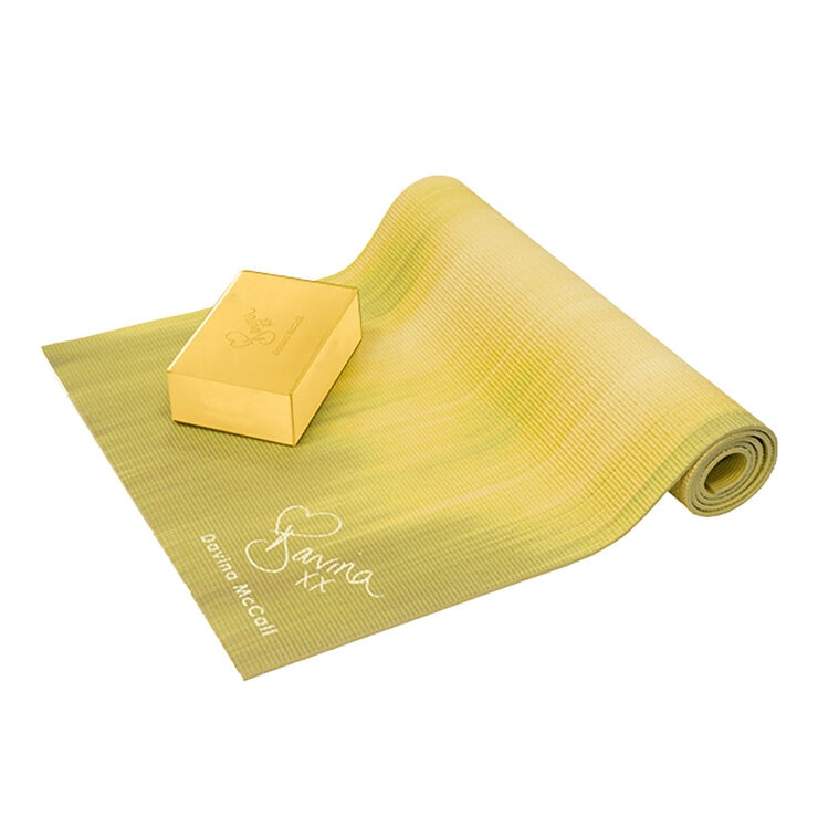 Davina McCall Yoga Mat & Block Set in Yellow Davina McCall Yoga Mat & Block Set in Yellow