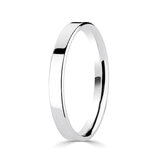 2.5mm Basic Light Court Wedding band. Platinum