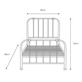 Gallery Loughton Cream Metal Bed Frame, Single