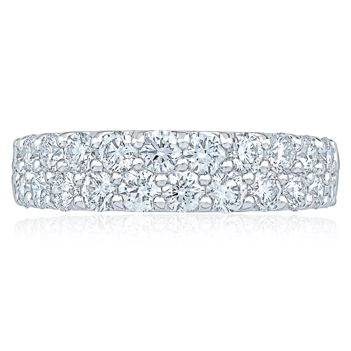 1.50ctw Double Row Diamond Band, Platinum