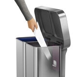 simplehuman 58L Dual Compartment Step Can Bin 