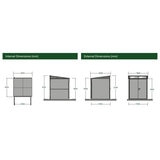 Hixon Shed 5ft 11" x 6ft (1.8m x 1.84m) In Green