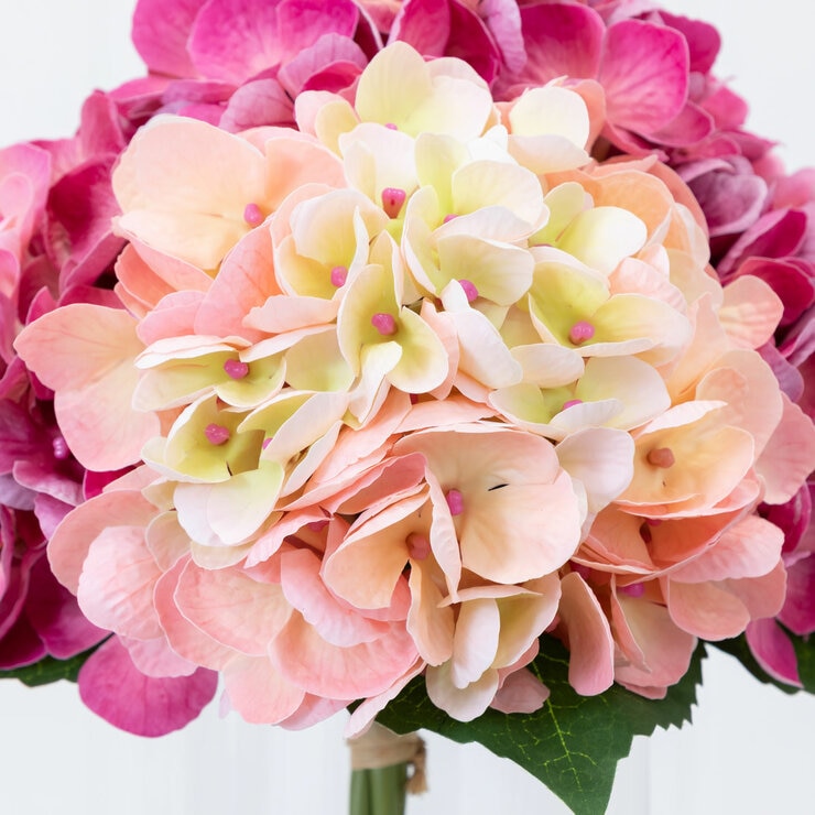 Real Touch Artificial Hydrangea in Vase in Pink Real Touch Artificial Hydrangea in Vase in Pink