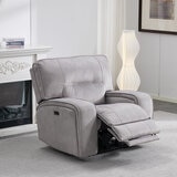 Excalibur Grey Fabric Power Recliner Armchair