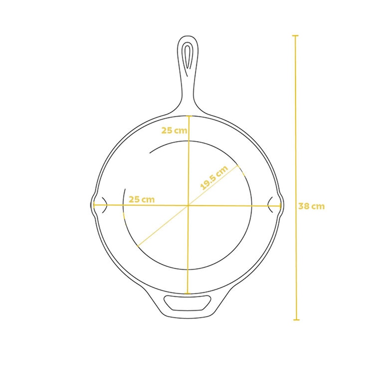 Tramontina Cast Iron Griddle Pan, 26cm