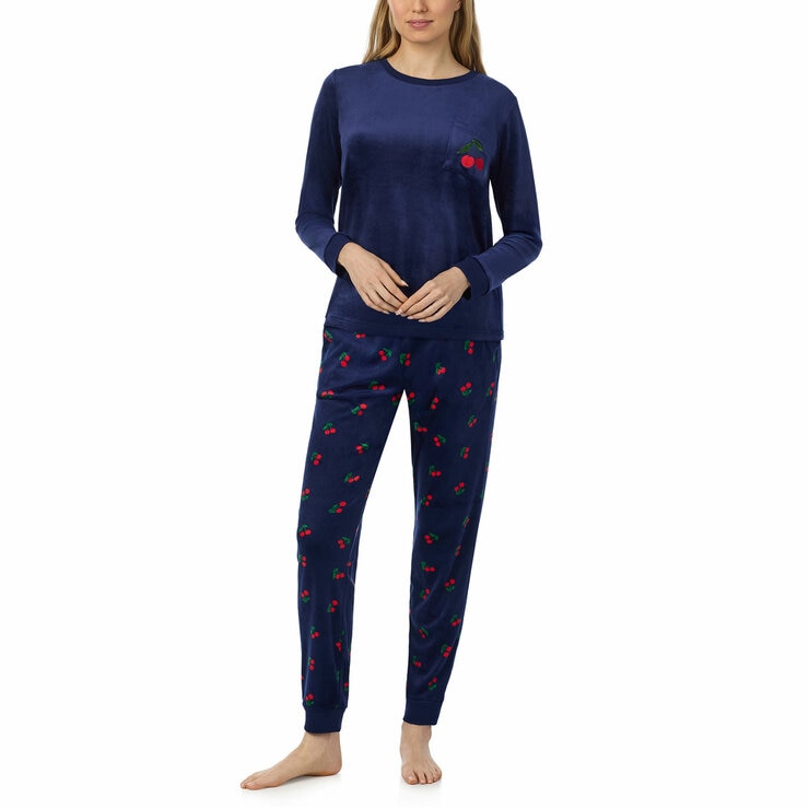 Jane & Bleecker Women's Silky Plush Pyjama Set