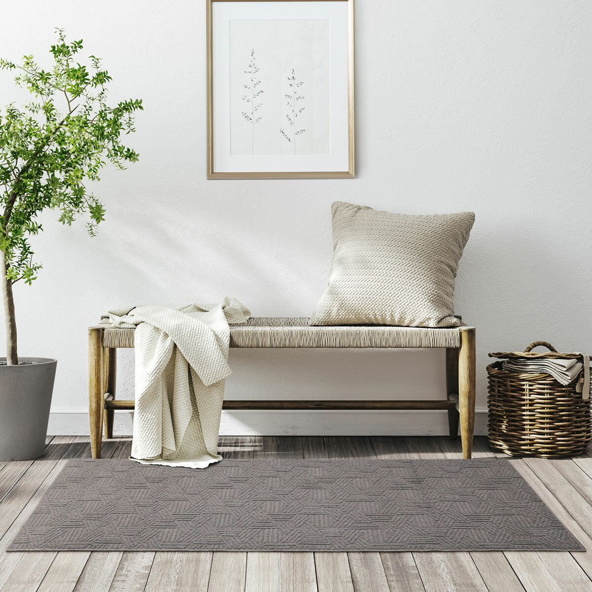 Grey runner on floor