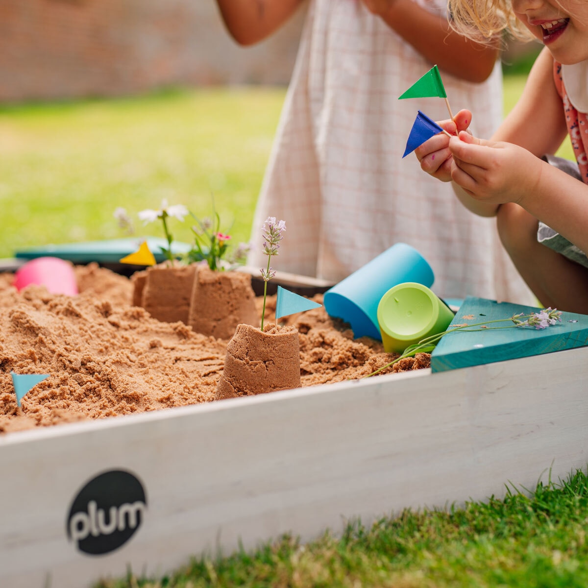 Plum Junior Wooden Sand Pit in Teal (18 months+)