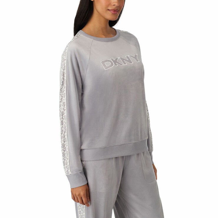 DKNY Women's Plush Lounge Set in Grey DKNY Women's Plush Lounge Set in Grey