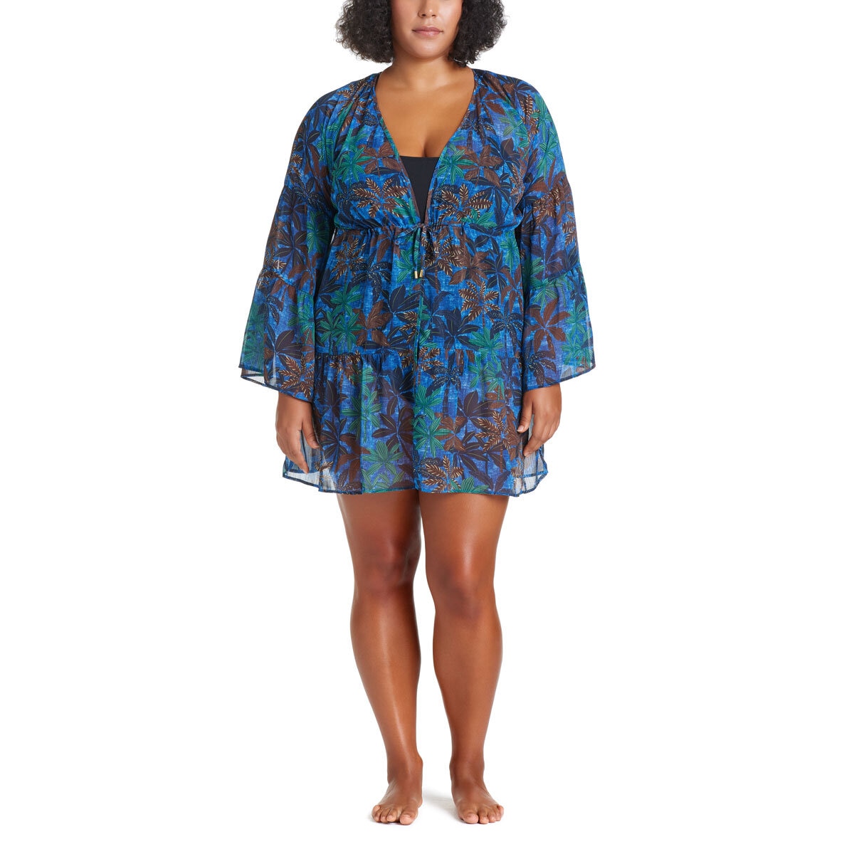 Rod Beattie Ladies Bleu Beach Cover Up Dress Palm Tree