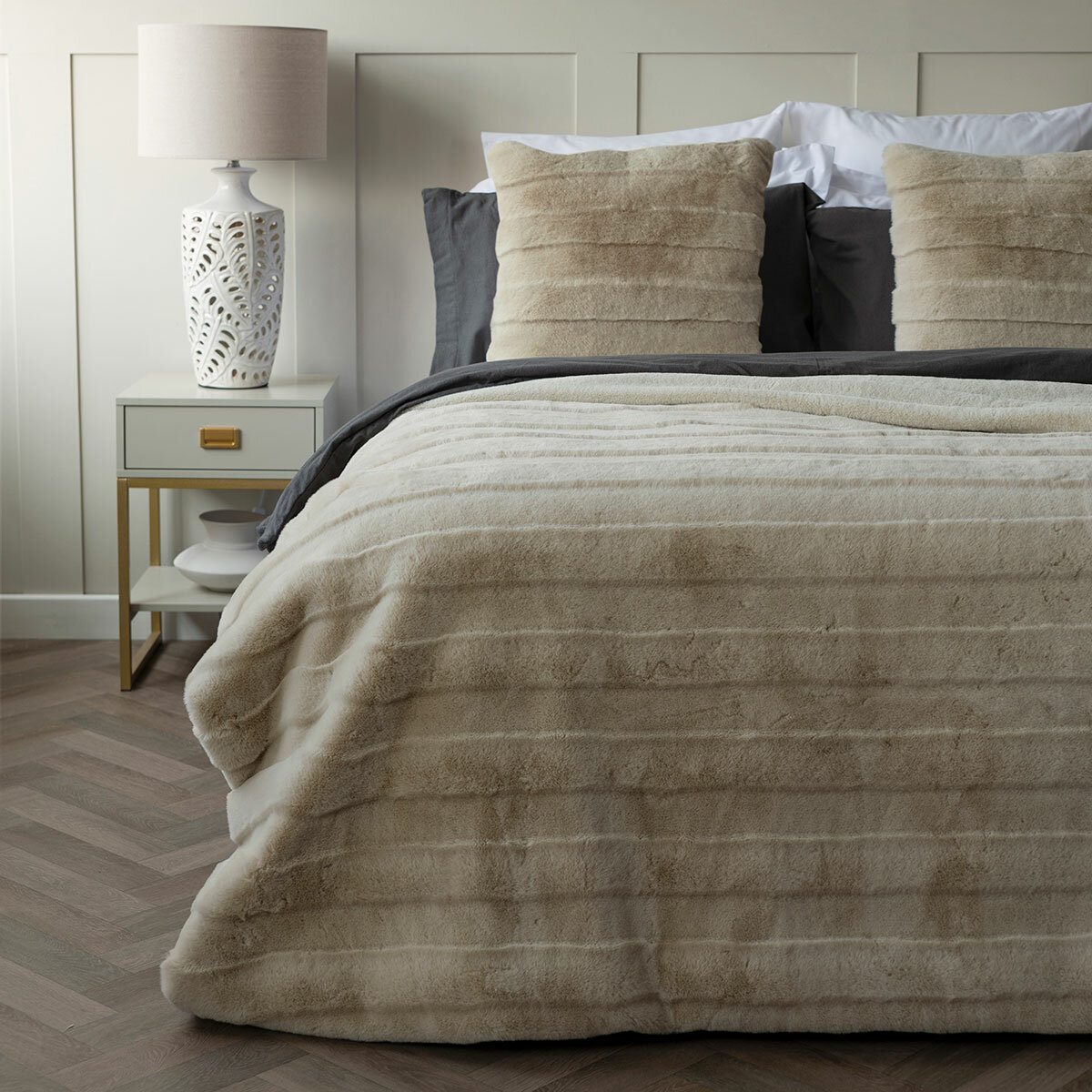 Belledorm Alaska Faux Fur Cushion in 2 Colours, 50 x 50 cm Belledorm Alaska Faux Fur Cushion in 2 Colours, 50 x 50 cm