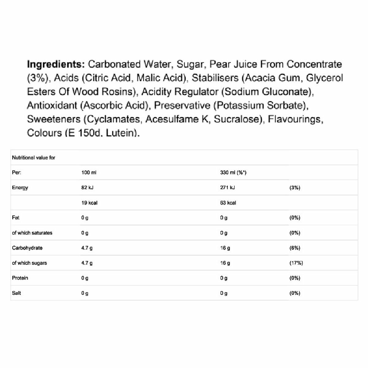 Nutritional Information
