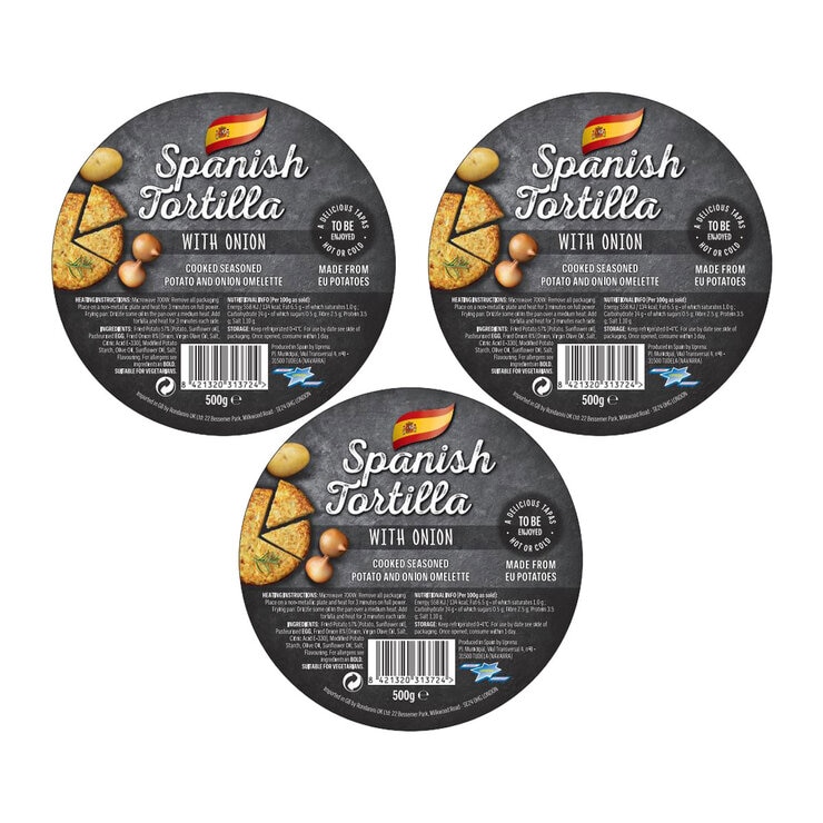 Uprena Spanish Tortilla, 3 x 500g Uprena Spanish Tortilla, 3 x 500g
