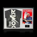 Phil Taylor Signed Framed Football Football Shirt including 1 Photo, with White Mount