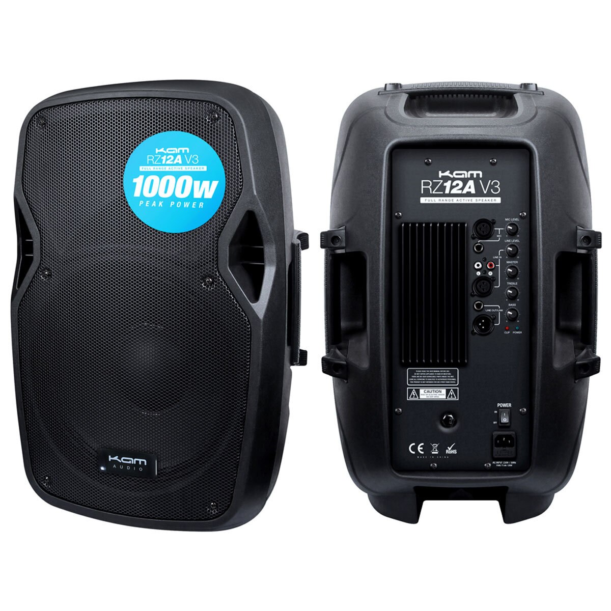 KAM RZ12ABT 12" Bluetooth Speaker-Twin pack